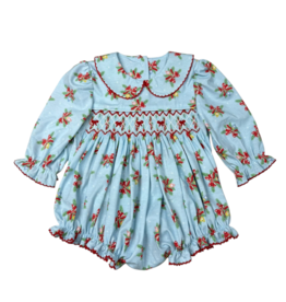 Banana Split Kids Merry & Bright L/S Smocked Bubble