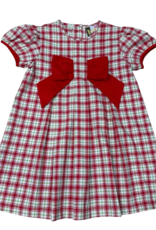 Banana Split Kids Christmas Plaid Bow Dress