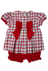 Banana Split Kids Christmas Plaid Bloomer Set