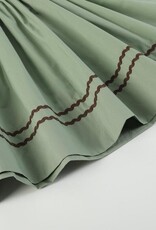 Lil Cactus Sage Green Turkey Smocked Bishop Dress