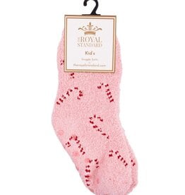 Royal Standard Holiday Candy Cane Fuzzy Socks