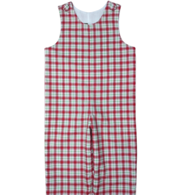 Banana Split Kids Boy's Christmas Plaid Romper