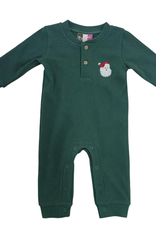 Banana Split Kids Christmas Waffle Knit Santa Romper