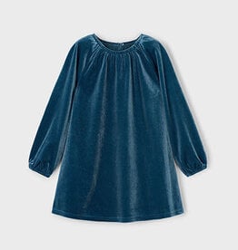 Mayoral Shimmering Velvet Girl's Dress with Bow