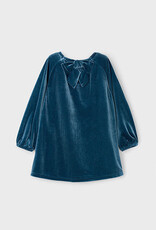 Mayoral Shimmering Velvet Girl's Dress with Bow