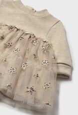 Mayoral Baby Knit Dress w/Leopard Tulle