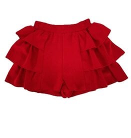 ML Fashions Juniors Holiday Tiered Ruffle Short