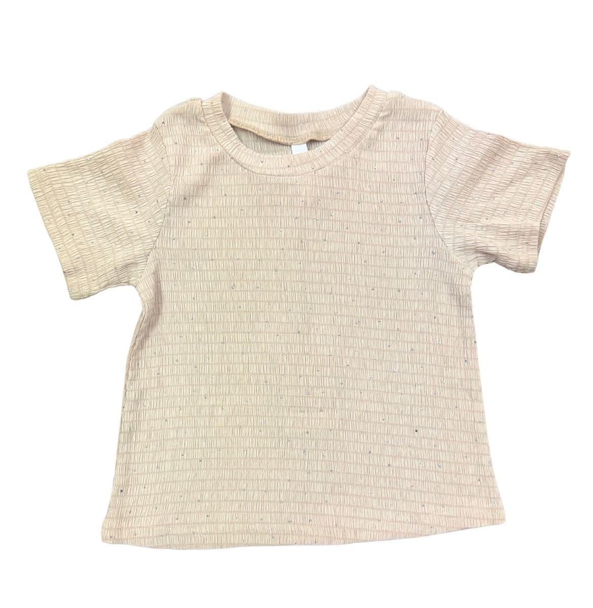 ML Fashions Girls Holiday Rhinestone Dotted S/S Top