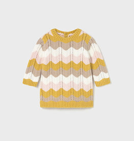 Mayoral Baby Girl Wave Block Knit Dress