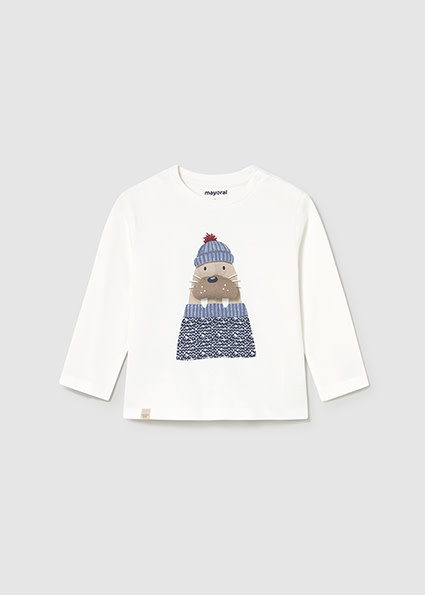 Mayoral Baby Appliqued Walrus L/S T-Shirt