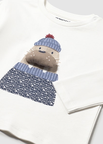 Mayoral Baby Appliqued Walrus L/S T-Shirt