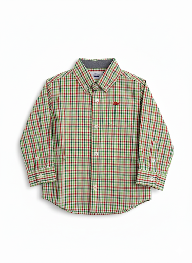 Southbound Boy's Holiday L/S Plaid Button Down