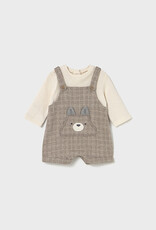 Mayoral Bear Pocket dungaree & Top