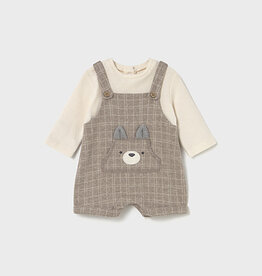 Mayoral Bear Pocket dungaree & Top