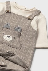 Mayoral Bear Pocket dungaree & Top