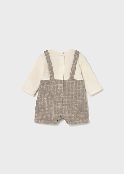 Mayoral Bear Pocket dungaree & Top