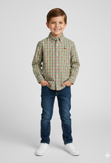 Southbound Boy's Holiday L/S Plaid Button Down