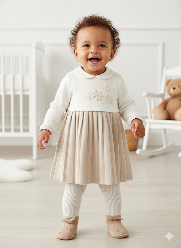 Mayoral Baby Bi-colored L/S Knit Dress