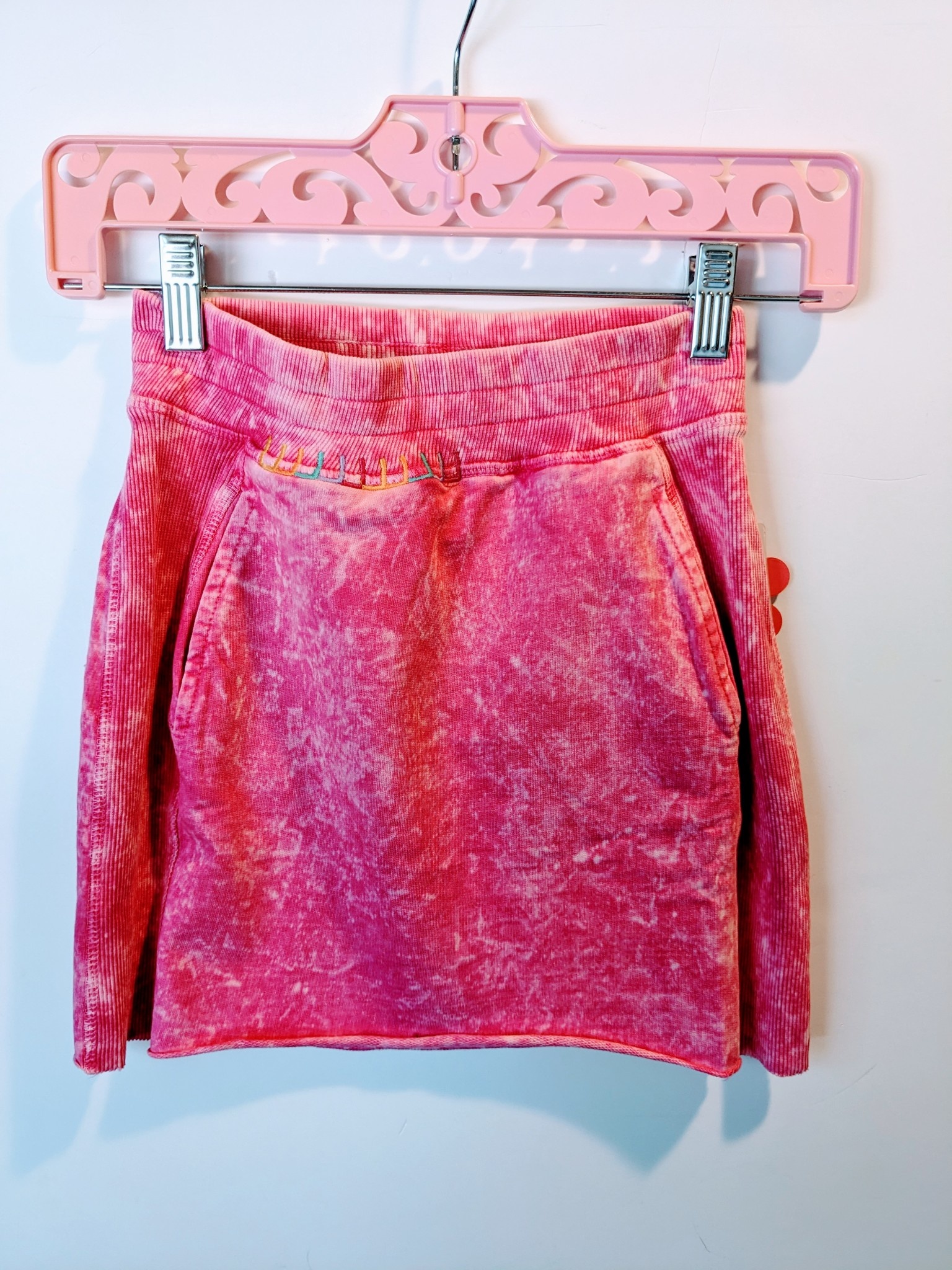 Paper Flower Jr. Knit Terry Raw Edge Skirt