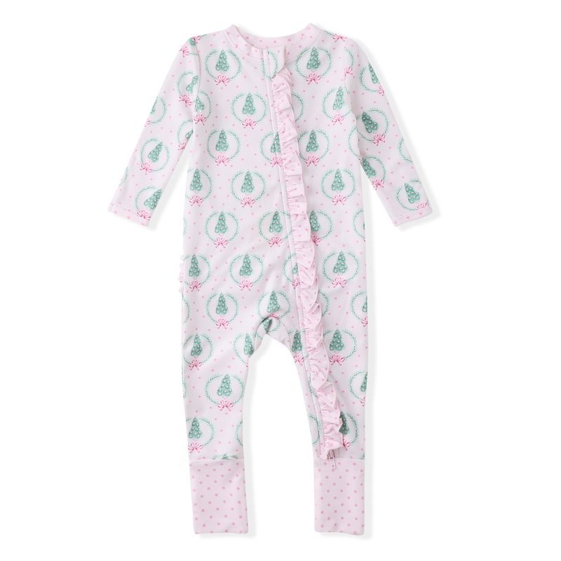 Swoon Baby Clothing Holiday Christmas Tree Wreath Onesie