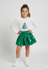 Azarhia Girl Velvet Christmas Tree Sweatshirt