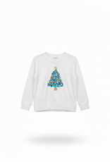Azarhia Girl Velvet Christmas Tree Sweatshirt