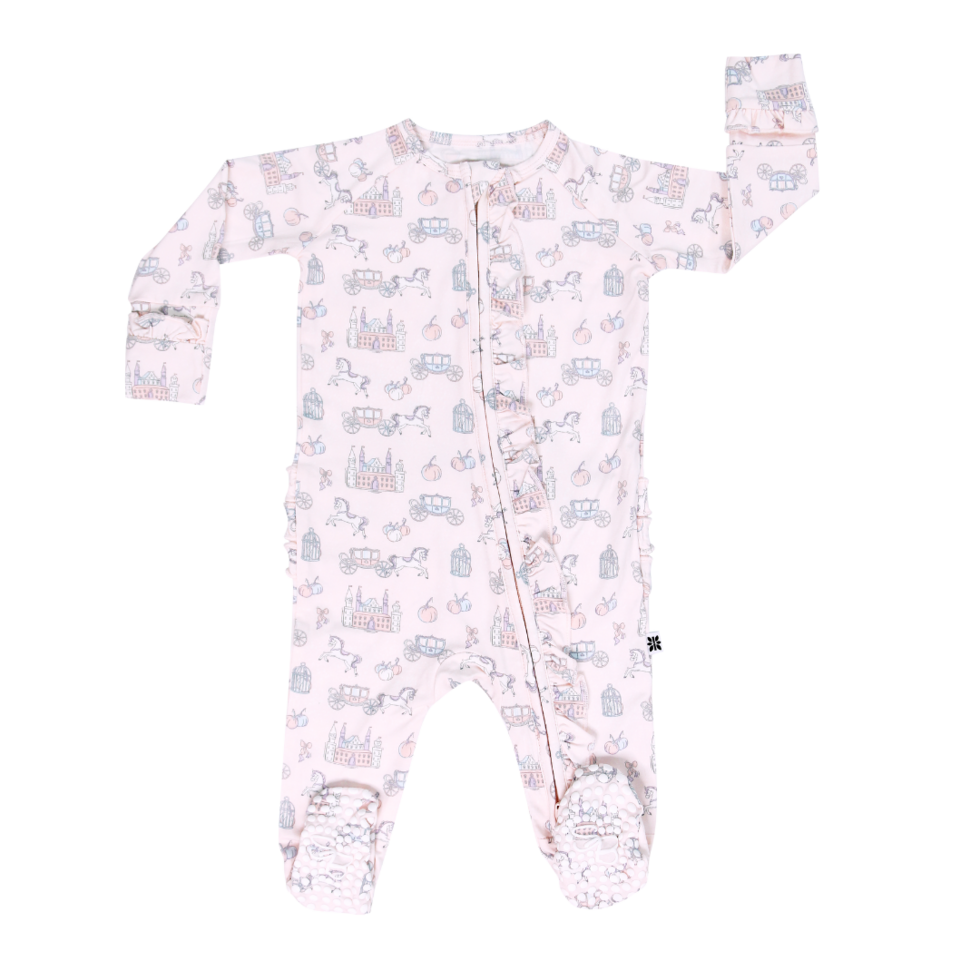 Sweet Bamboo Baby Ruffle Footie PJ