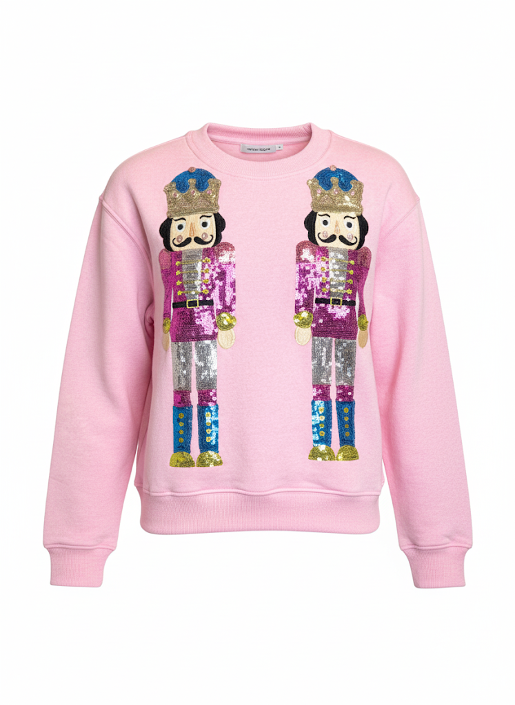 Paper Flower Teen Holiday Nutcracker Sequin Pullover