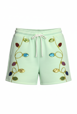 Paper Flower Teen Holiday Lights Sequin Shorts