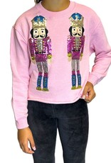 Paper Flower Teen Holiday Nutcracker Sequin Pullover
