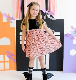 Sweet Wink Bat/Bows Halloween S/S Tutu Dress