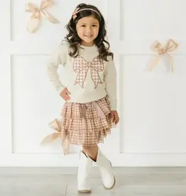 Sweet Wink Gigham Tulle Tiered Skirt