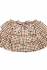 Sweet Wink Gigham Tulle Tiered Skirt