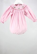 Baby Blessings Smocked Corduroy L/S Candy Cane Bubble