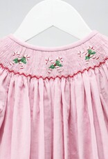 Baby Blessings Smocked Corduroy L/S Candy Cane Bubble