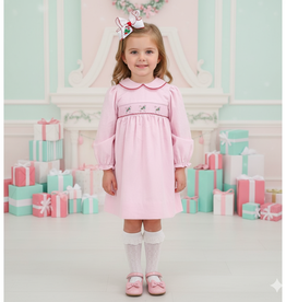 Baby Blessings Smocked Candy Cane Dress