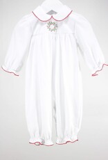Baby Blessings Christmas Wreath Baby Girl Romper