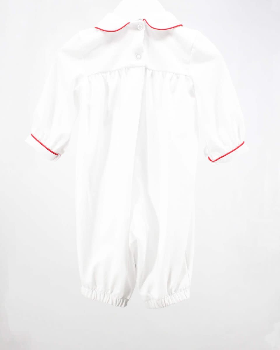 Baby Blessings Christmas Wreath Baby Girl Romper