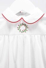 Baby Blessings Christmas Wreath Baby Girl Romper