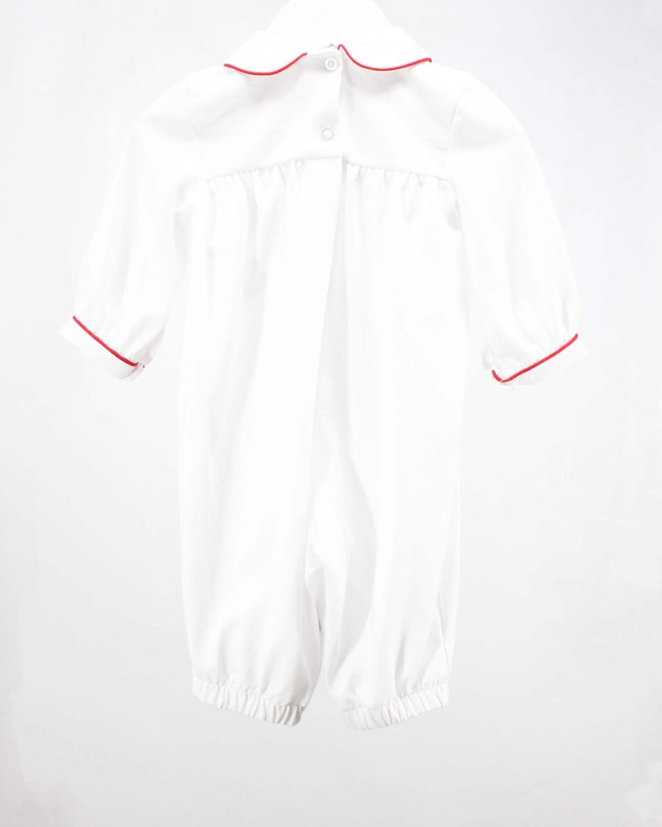 Baby Blessings Christmas Wreath Boy Romper