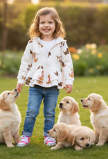 Angel Dear Organic Toddler & Girl French Terry Peplum Hoodie