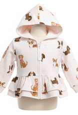 Angel Dear Organic Toddler & Girl French Terry Peplum Hoodie