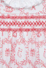 Little Me Festive Toile Footie w/Headband