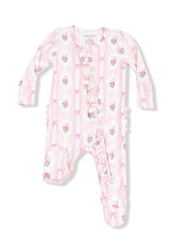 Angel Dear Baby Girl Bamboo Ruffled Footie Pj