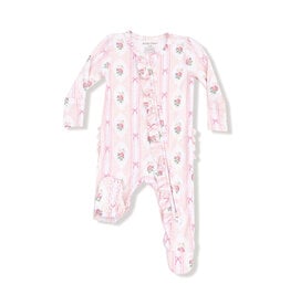 Angel Dear Baby Girl Bamboo Ruffled Footie Pj