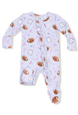 Angel Dear Baby Girl Bamboo Ruffled Footie Pj