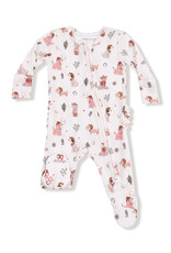 Angel Dear Baby Girl Bamboo Ruffled Footie Pj