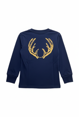 Coolybri Boy's Graphic Antler Pocket L/S Tshirt