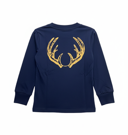 Coolybri Boy's Graphic Antler Pocket L/S Tshirt