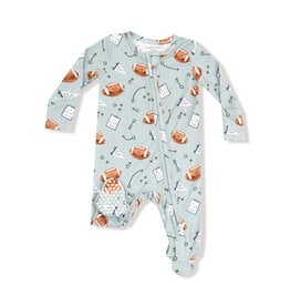 Angel Dear Baby Boy Bamboo 2-Way Zip Footed PJ